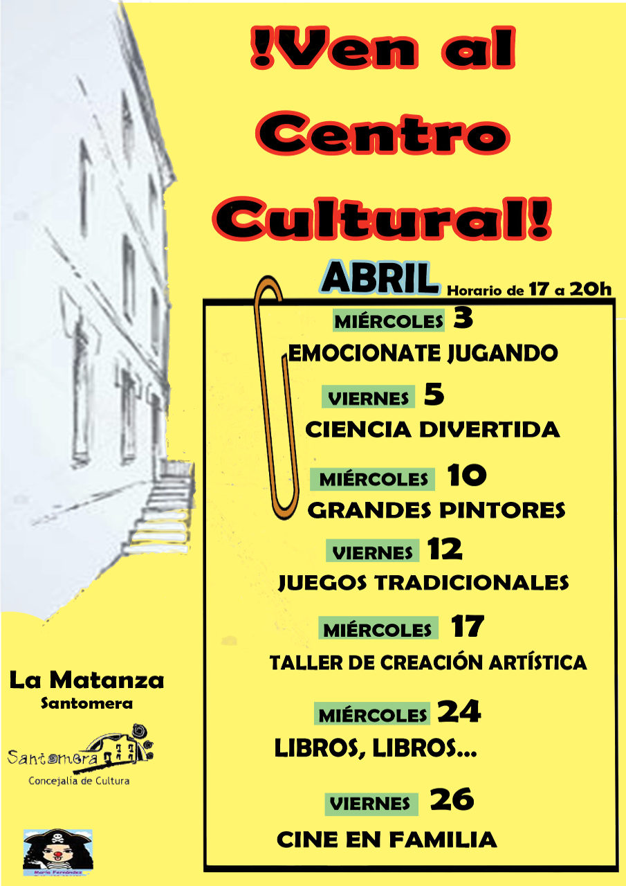 201904.- Programacion abril Centro Cultural La Matanza