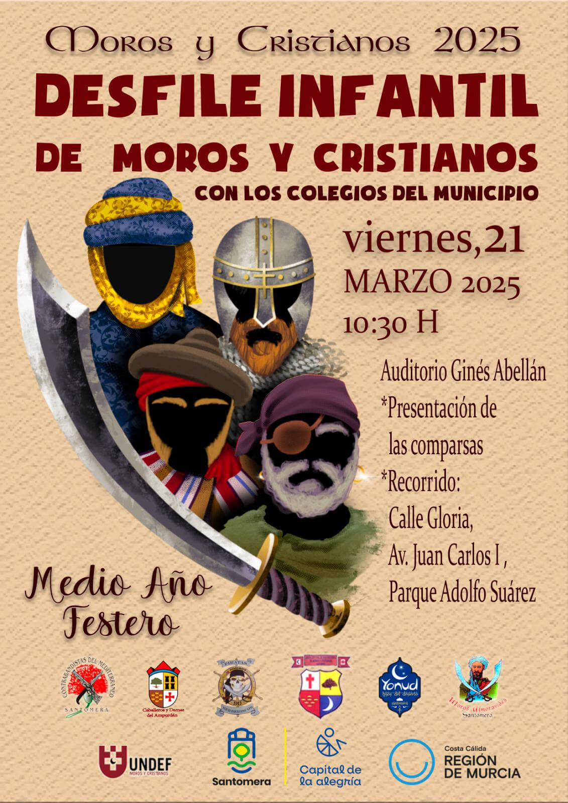 Desfile escolar de Moros y Cristianos