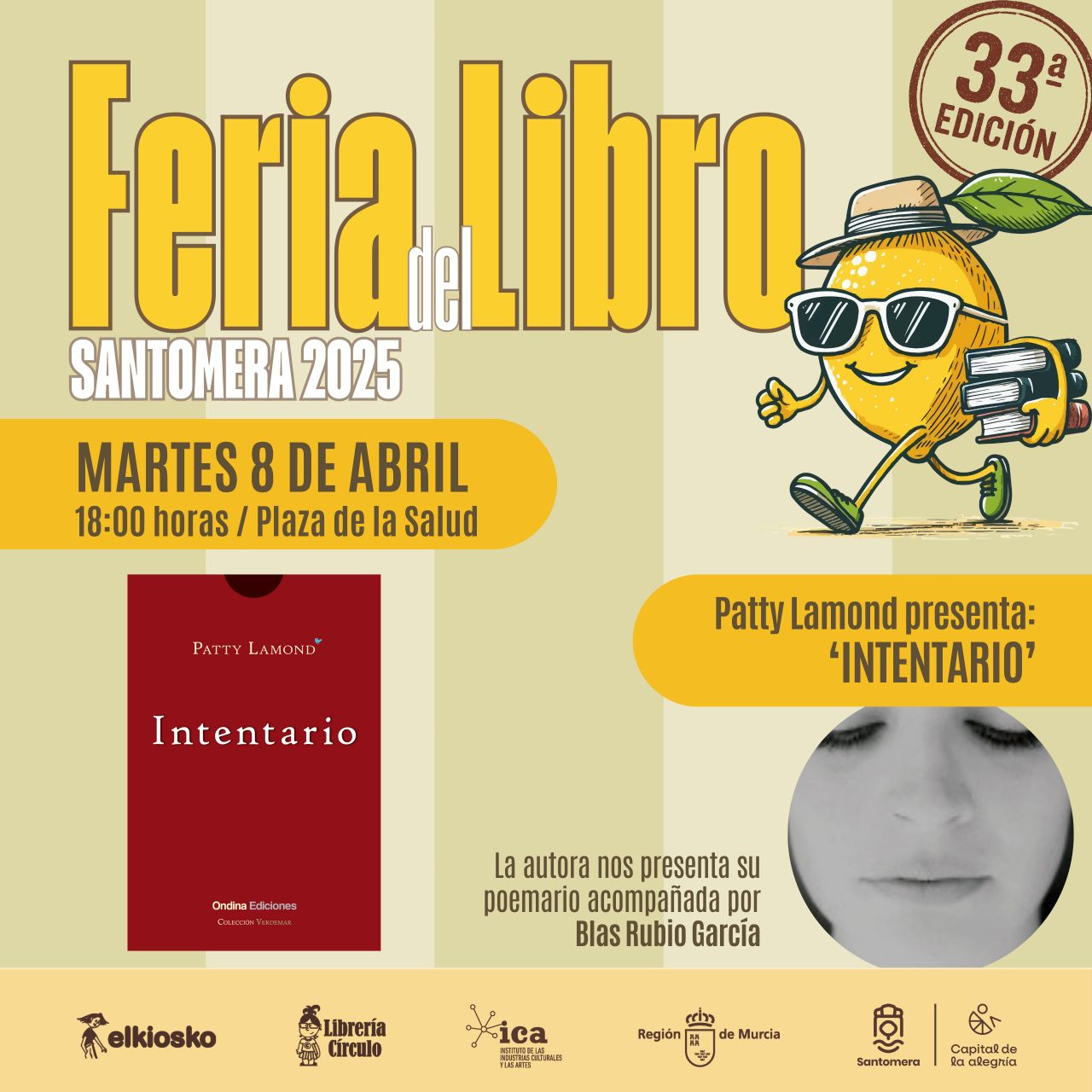 Feria del Libro: Presentación literaria a cargo de Patty Lamond