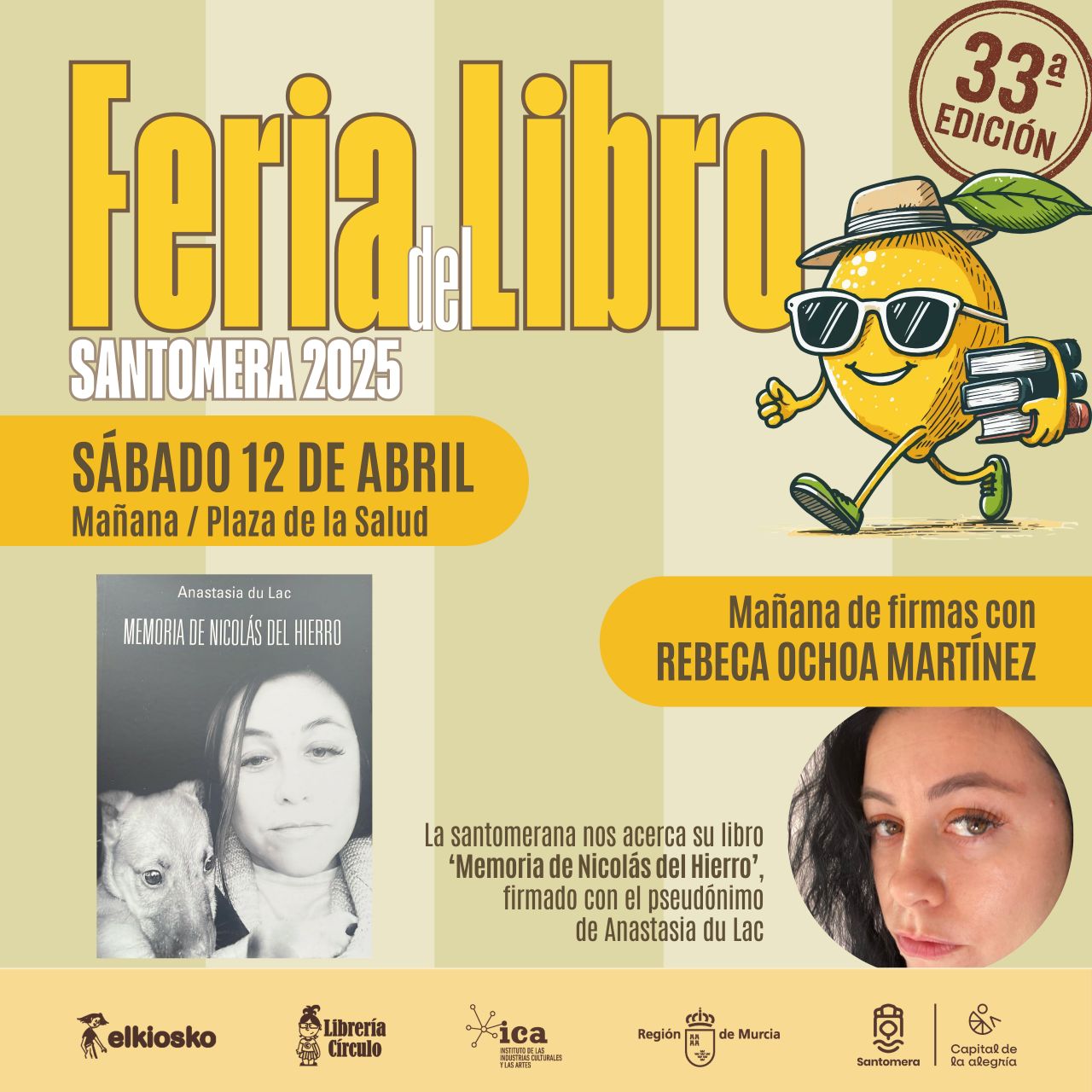 Feria del Libro: Mañana de firmas con Rebeca Ochoa