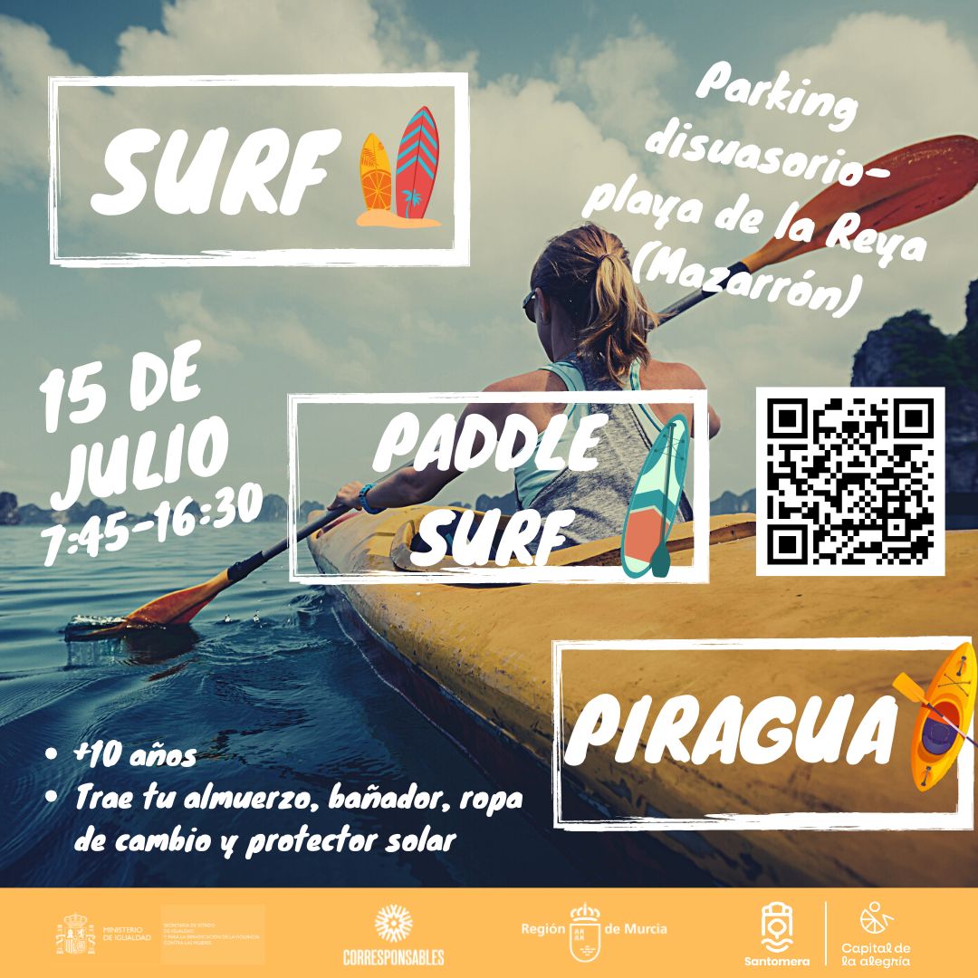 Día de surf, paddle surf y piragua
