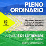 Pleno ordinario de septiembre de 2025